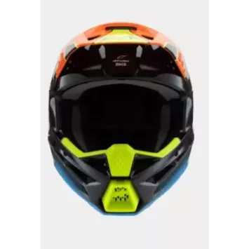 Casque enfant ALPINESTARS SM3 Jeune Fray Casque noir orange jaune fluo brillant