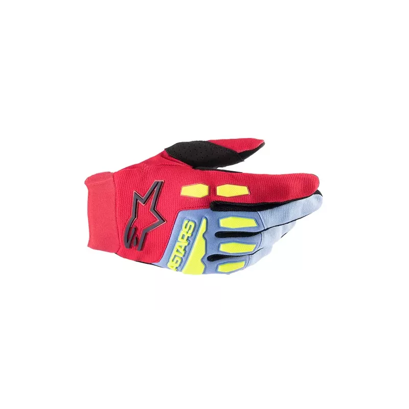 Gants enfants ALPINESTARS Full Bore Rouge Jaune Bleu