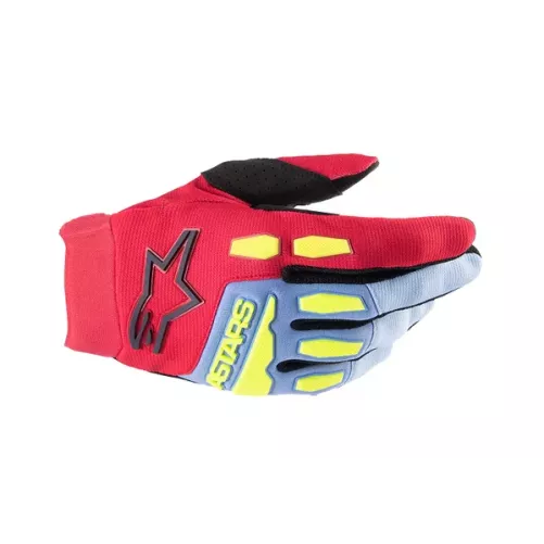 Gants enfants ALPINESTARS Full Bore Rouge Jaune Bleu