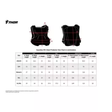 Pare-pierres enfant THOR GUARDIAN MX blanc noir