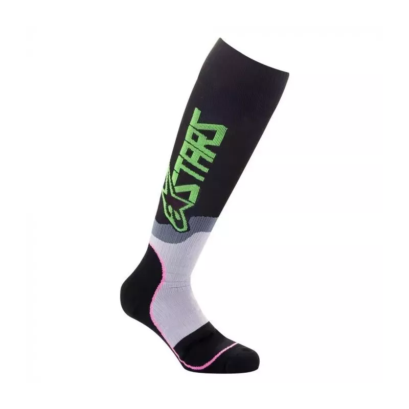 Chaussettes Enfants Alpinestars MX Plus-2 noir vert rose