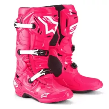Bottes ALPINESTARS tech 10 ROSE Diva blanc