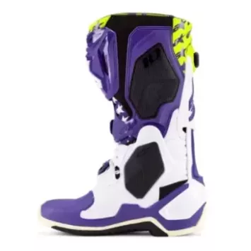 Bottes Alpinestars Tech 10 SERIE LIMITED LE Dirt Studios Blanc Violet Jaune Fluo