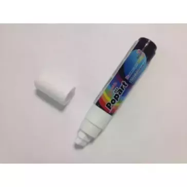 Stylo BLANC large effaçable pour panneauteur noir