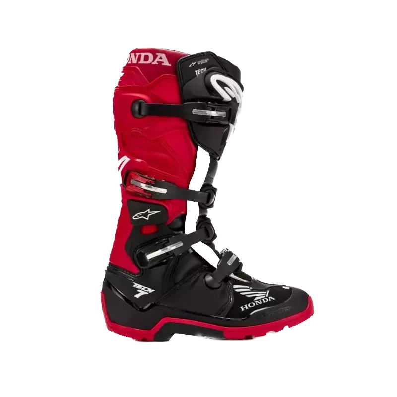 Bottes Alpinestars Honda Tech 7 Enduro Drystar Noir Rouge Vif