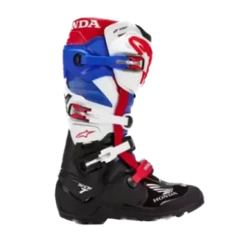 Bottes Alpinestars Honda Tech 7 Enduro Drystar Noir Blanc Bleu Rouge