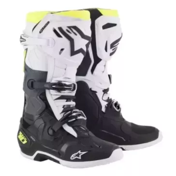 Bottes Alpinestars Tech 10 Noir/ Blanc/ Jaune Fluo