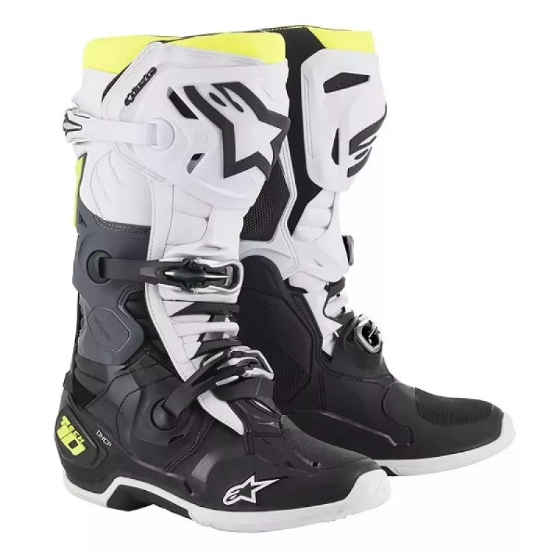 Bottes Alpinestars Tech 10 Noir/ Blanc/ Jaune Fluo