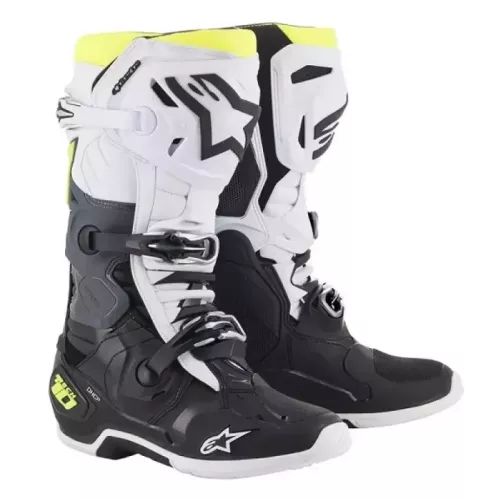 Bottes Alpinestars Tech 10 Noir/ Blanc/ Jaune Fluo