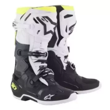 Bottes Alpinestars Tech 10 Noir/ Blanc/ Jaune Fluo