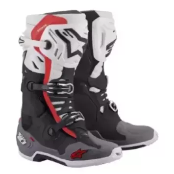 Bottes Alpinestars Tech 10 Noir Rouge Blanc Gris Supervented