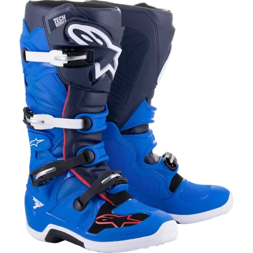 Bottes ALPINESTARS Tech7 Bleu marine rouge vif