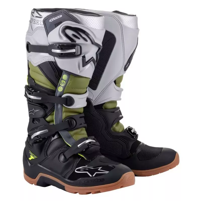 Bottes Alpinestars Tech 7 Enduro Noir Argent Vert