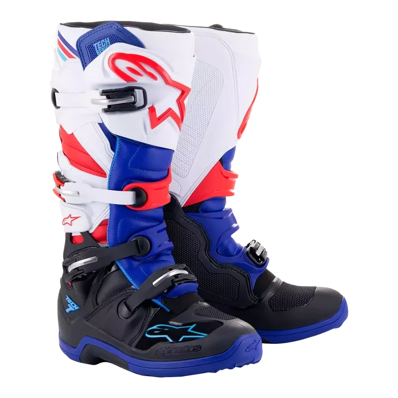 Bottes Alpinestars Tech 7 noir bleu rouge blanc