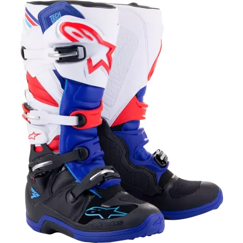 Bottes Alpinestars Tech 7 noir bleu rouge blanc