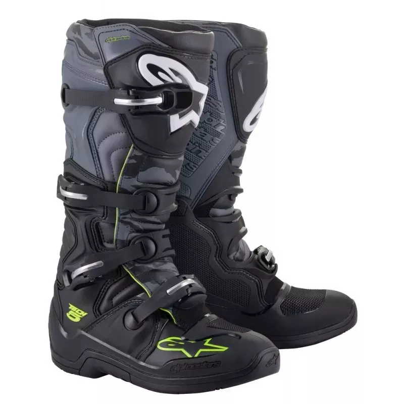 Bottes Alpinestars Tech 5 gris jaune fluo