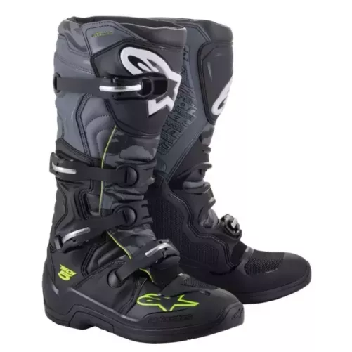 Bottes Alpinestars Tech 5 gris jaune fluo