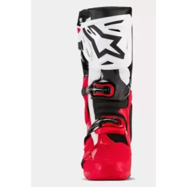 Bottes Alpinestars Tech 10 Enduro Rouge Brillant Noir Blanc