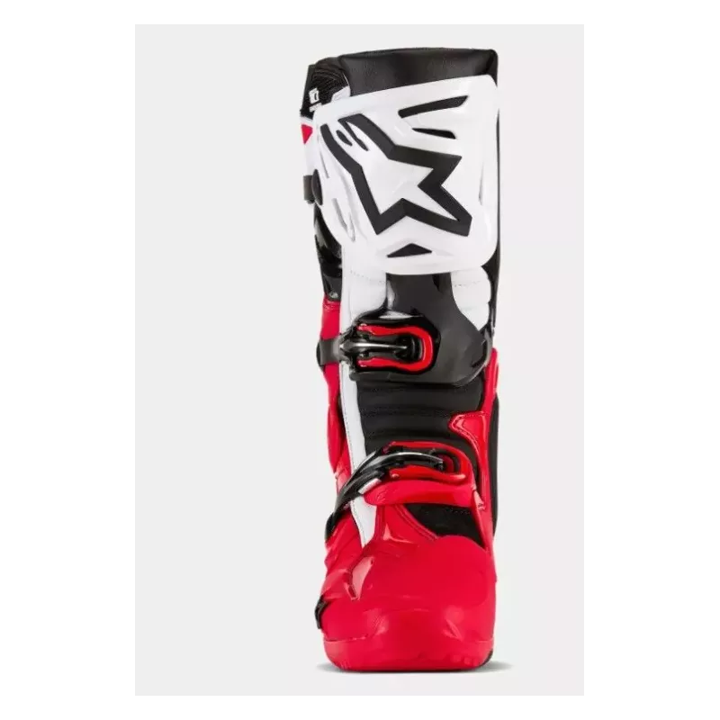 Bottes Alpinestars Tech 10 Enduro Rouge Brillant Noir Blanc