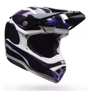 Casque BELL Moto-10 Spherical - Slayco 25 Gloss Violet / Bleu