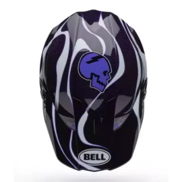 Casque BELL Moto-10 Spherical - Slayco 25 Gloss Violet / Bleu