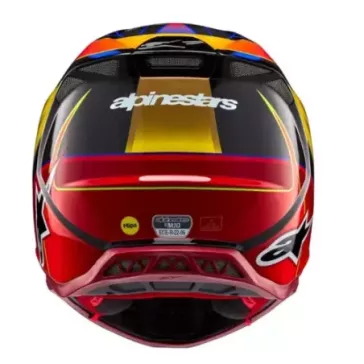 Casque Alpinestars Supertech M10 Era Or Jaune Rouge Brillant