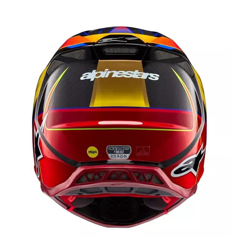 Casque Alpinestars Supertech M10 Era Or Jaune Rouge Brillant