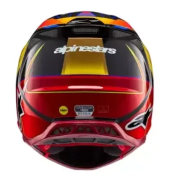Casque Alpinestars Supertech M10 Era Or Jaune Rouge Brillant taille M