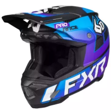 CASQUE FXR X 6D ATR-3 CARBONE AURORA Bleu Violet