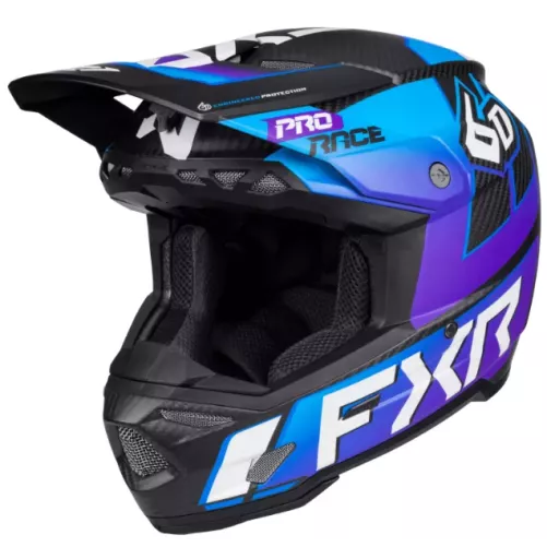 CASQUE FXR X 6D ATR-3 CARBONE AURORA Bleu Violet