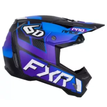 CASQUE FXR X 6D ATR-3 CARBONE AURORA Bleu Violet