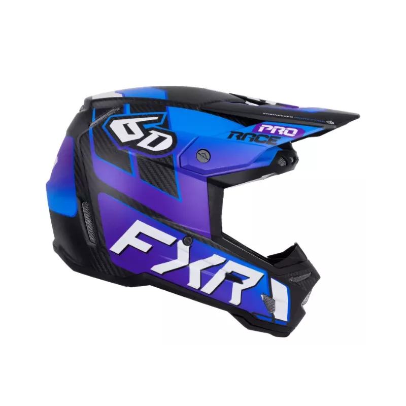 CASQUE FXR X 6D ATR-3 CARBONE AURORA Bleu Violet