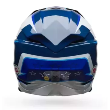 Casque BELL Moto-10 Spherical - Tomac 25 Gloss Bleu/Blanc