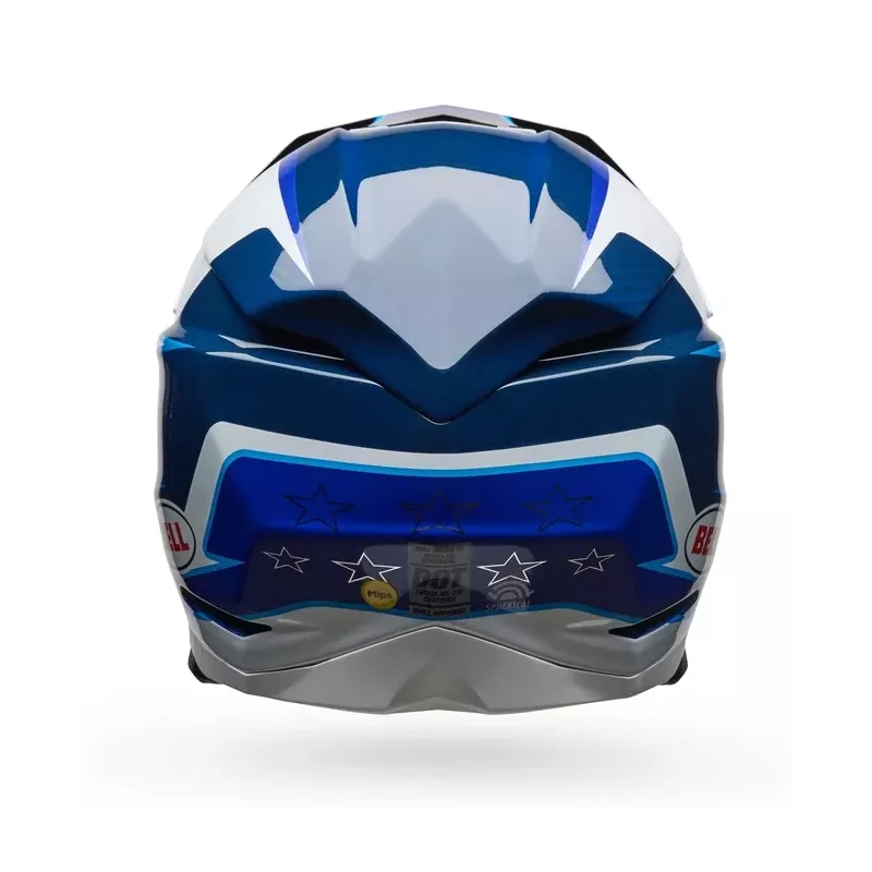 Casque BELL Moto-10 Spherical - Replica Tomac 25 Gloss Bleu/Blanc