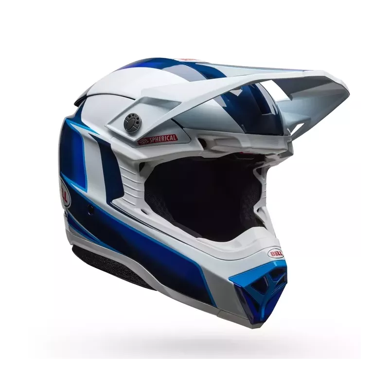 Casque BELL Moto-10 Spherical - Replica Tomac 25 Gloss Bleu/Blanc