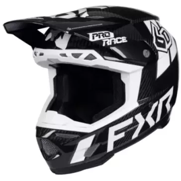 CASQUE FXR X 6D ATR-3 Noir-Blanc PRIME Carbonne