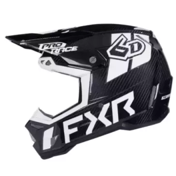 CASQUE FXR X 6D ATR-3 Noir-Blanc PRIME Carbonne