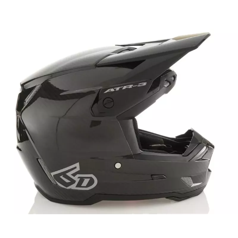 Casque 6D ATR-3 Solid Noir Brillant Carbone