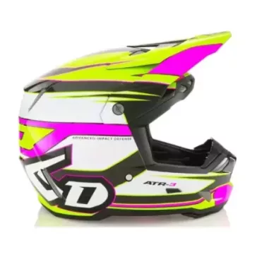 Casque 6D ATR-3 Hyper Rose Fluo Jaune Brillant