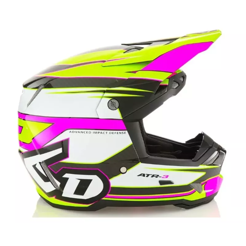 Casque 6D ATR-3 Hyper Rose Fluo Jaune Brillant