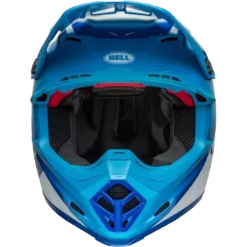 Casque BELL Moto 9S Flex Rail Gloss Bleu Blanc