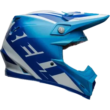 Casque BELL Moto 9S Flex Rail Gloss Bleu Blanc