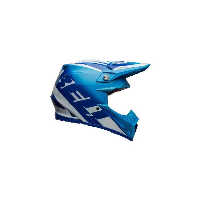 Casque BELL Moto 9S Flex Rail Gloss Bleu Blanc Casque BELL Moto 9S Flex Rail Gloss Bleu Blanc