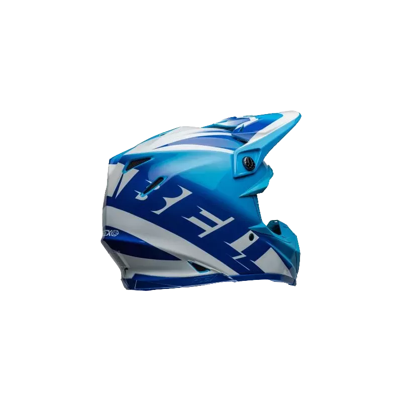 Casque BELL Moto 9S Flex Rail Gloss Bleu Blanc Casque BELL Moto 9S Flex Rail Gloss Bleu Blanc