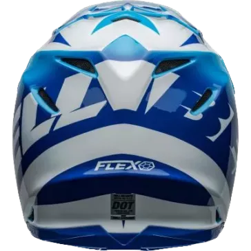 Casque BELL Moto 9S Flex Rail Gloss Bleu Blanc