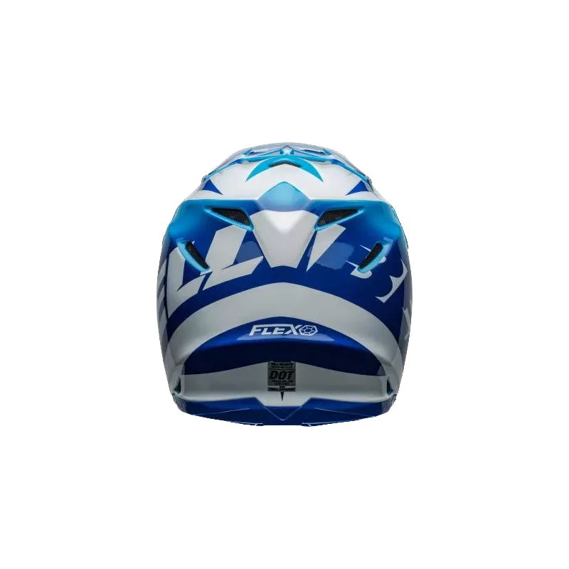 Casque BELL Moto 9S Flex Rail Gloss Bleu Blanc Casque BELL Moto 9S Flex Rail Gloss Bleu Blanc