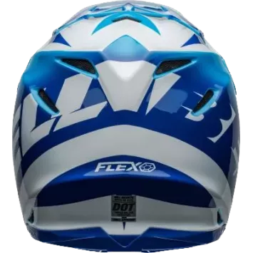 Casque BELL Moto 9S Flex Rail Gloss Bleu Blanc