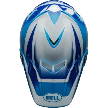 Casque BELL Moto 9S Flex Rail Gloss Bleu Blanc