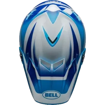 Casque BELL Moto 9S Flex Rail Gloss Bleu Blanc
