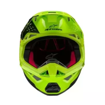 Casque Alpinestars S-M10 Unite Jaune Fluo Noir Diva Rose Brillant
